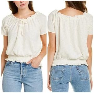 Madewell off shoulder top blouse size L